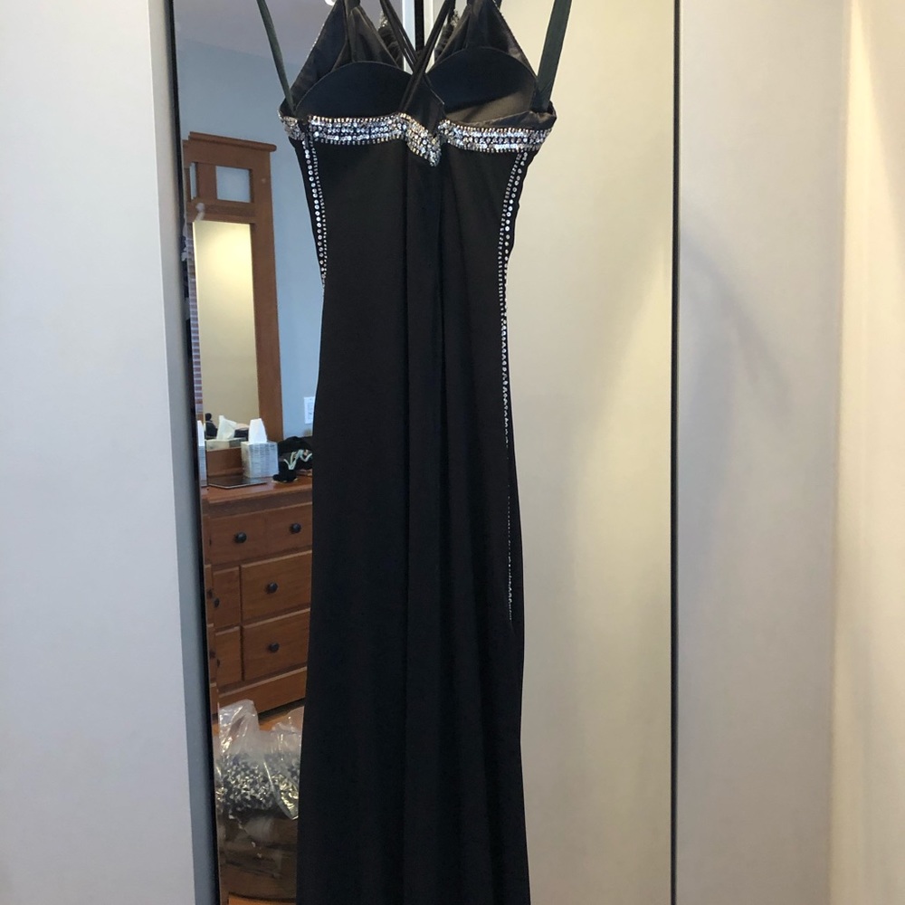 Black & silver sequin gown